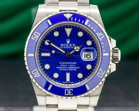 white gold blue rolex|gold rolex with blue face.